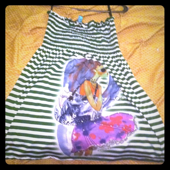 Large strapless tube top dress