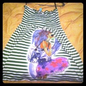 Large strapless tube top dress