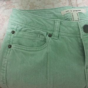 Mint green jeans