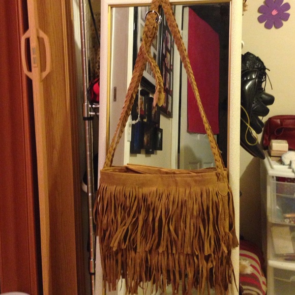 Brown firing crossbody bag