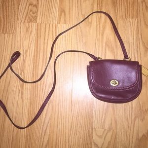 Plum Colored Small Coach Purse