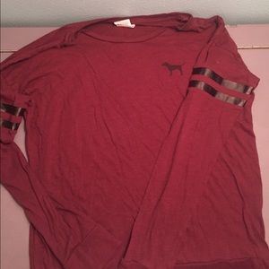 VS Pink Maroon Long Sleeve