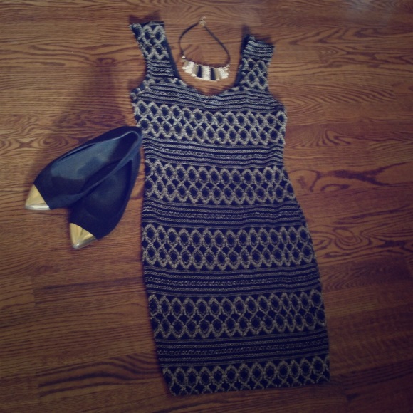 Beautiful Black and Gold Dress