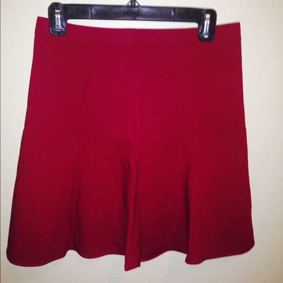 Merlot colored skater Ann Taylor Loft skirt