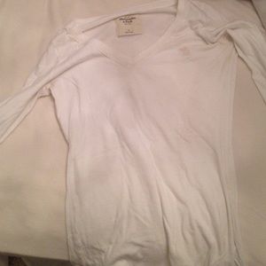 White Long sleeve Abercrombie Top