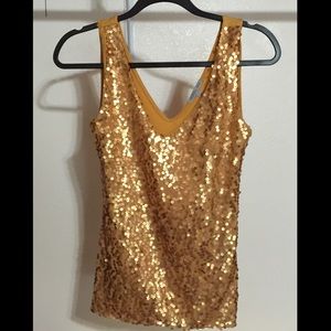 Gold sequin top