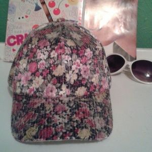 Floral print hat