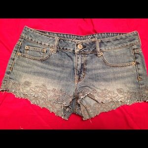 American Eagle Floral embroidered