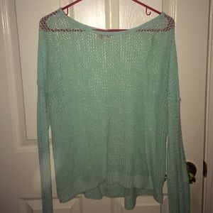 Mint green long sleeve sweater