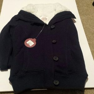 Navy Blue Fleece Lined Jacket