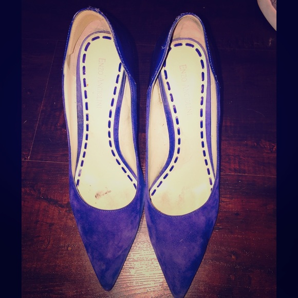 Enzo Angiolini Shoes - Enzo- Blue suede pumps