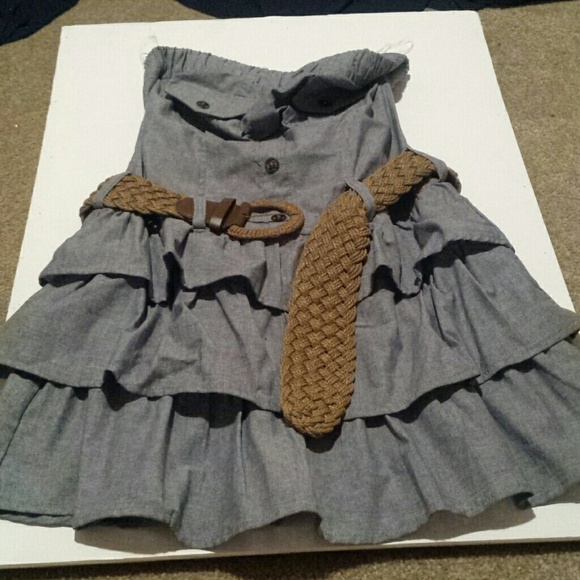 Ruffled Denim Dress - Picture 1 of 1