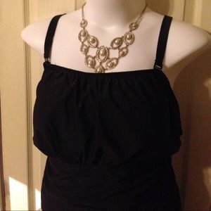 Black plus size swimming suit