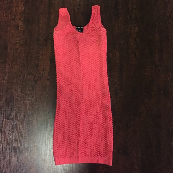 Pink stretchy Bebe dress