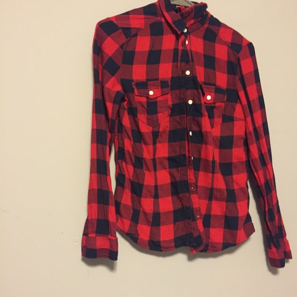 H&M navy & red flannel