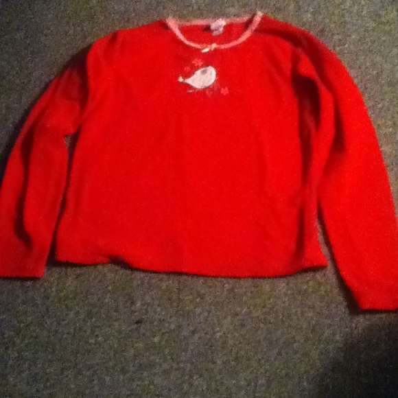 Fuzzy, longsleve pajama shirt