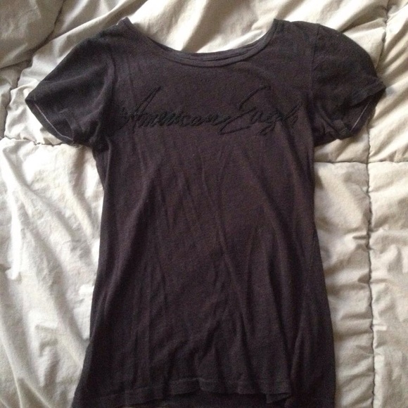 all black american eagle shirt