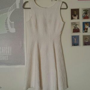 H&M Fit and flare off white dress