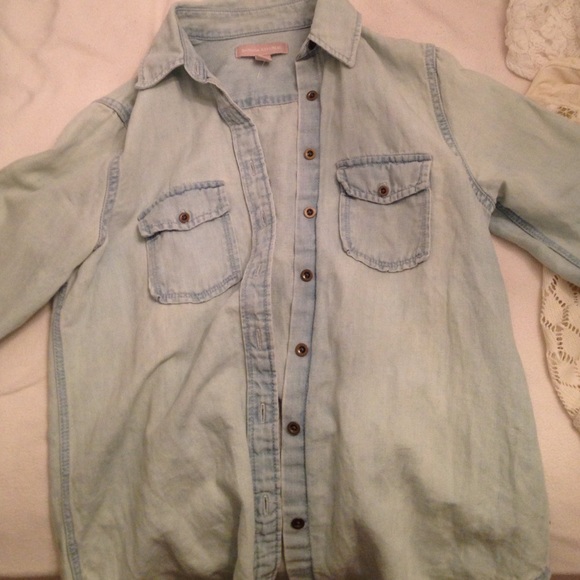 Light wash banana republic denim shirt