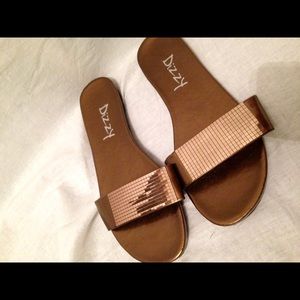 NEW gold sandals.