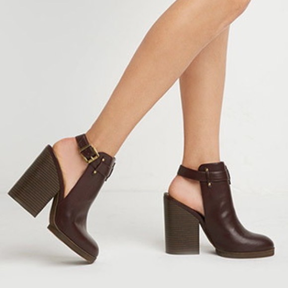 Burgundy Cut Out Boots
