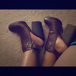 Brown fall boots