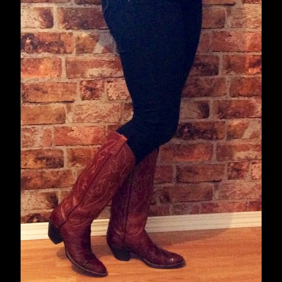 🚫SOLD🚫 Dan Post red leather cowboy boots - Picture 4 of 4