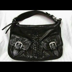 Junior Drake black leather handbag