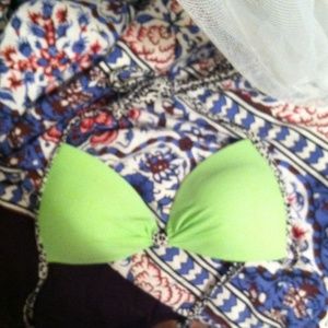 Neon green bathing suit top