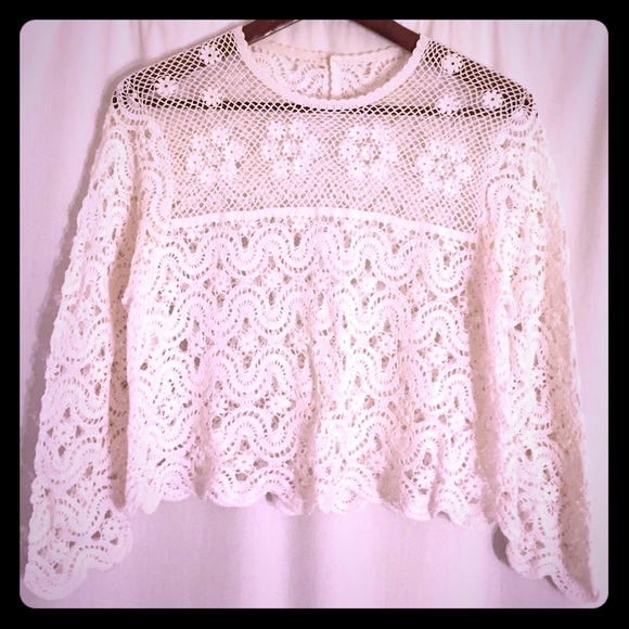 White crochet top