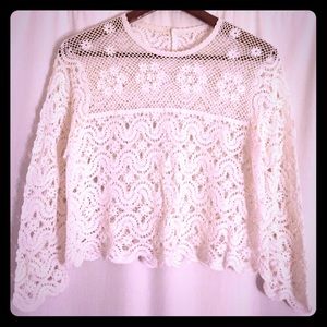 White crochet top