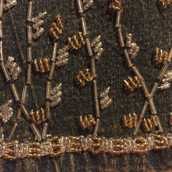 Retro Denim Beaded Jeans main image 0