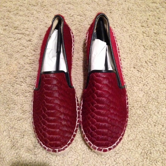 Zara Snake Embossed Calf Hair Espadrilles - Picture 2 of 4
