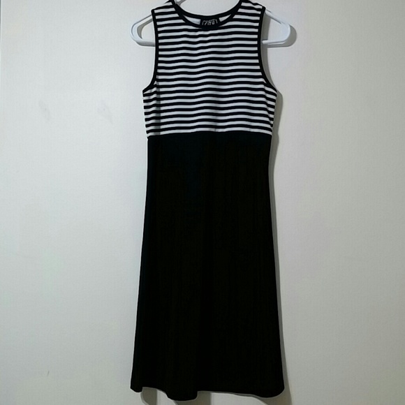 Black and white skater dress