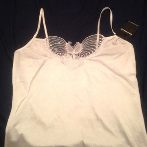 Sexy white lace lingerie top