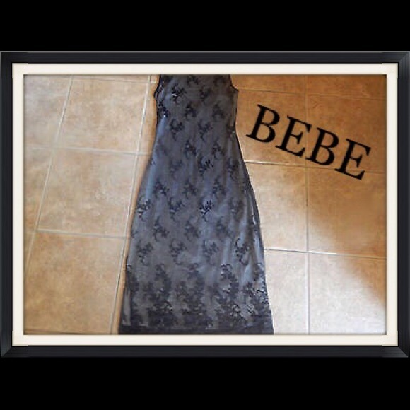 🎁🎉🎀SALE BEBE Black Formal Dress🎁🎉🎀 - Picture 1 of 6