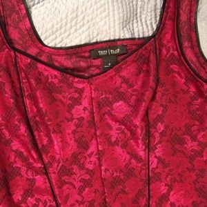 Red White House Black Market corset tank