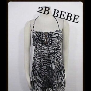🎁🎉SALE🎁2b BEBE Abstract Ruffle Dress