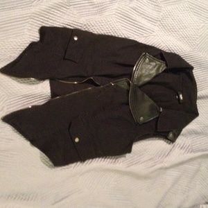 Black moto vest