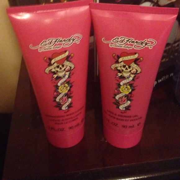Ed hardy lotion and shower gel