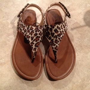 NWT Leopard Print Sandals. Size 10