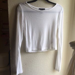 Long sleeve ribbed crop top