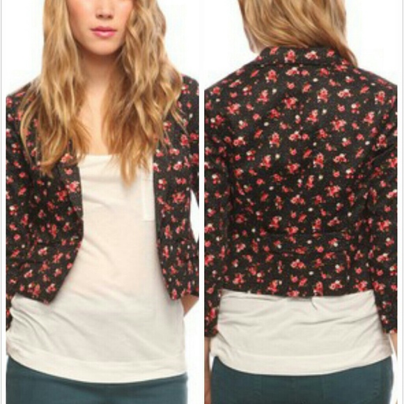 NWT Forever 21 Rose Floral Jacket Suit Sz S