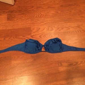 Blue Strapless Bikini Top