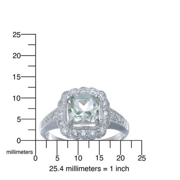 Sterling Silver Green Amethyst Ring (1.10 CT) - Picture 6 of 6