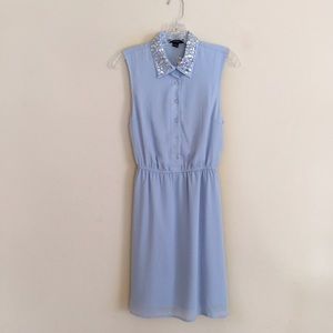 Light Blue Collared Dress