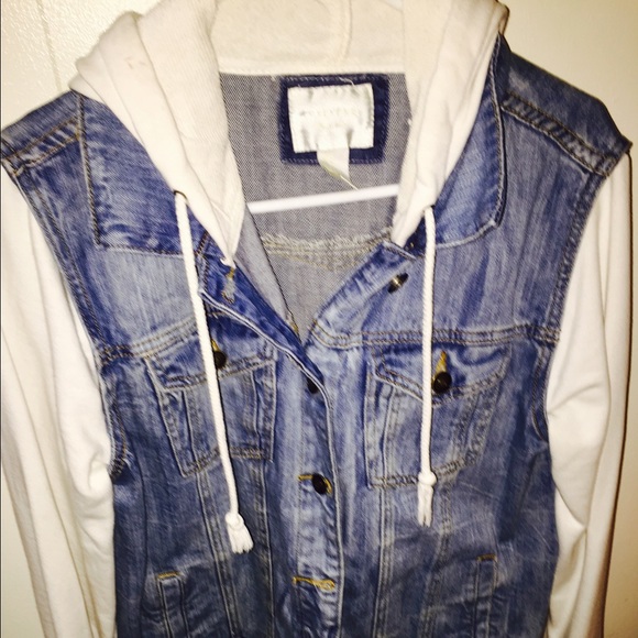 Forever 21 Jean Jacket with Built In Sweater