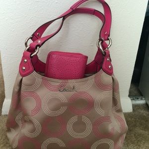 Original Coach bag with matching wallet