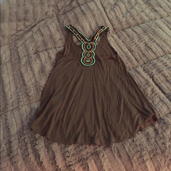 BOGO! Flowing Boho Brown Tank - Picture 2 of 2