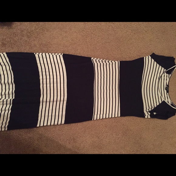 Navy Blue/White maxi dress